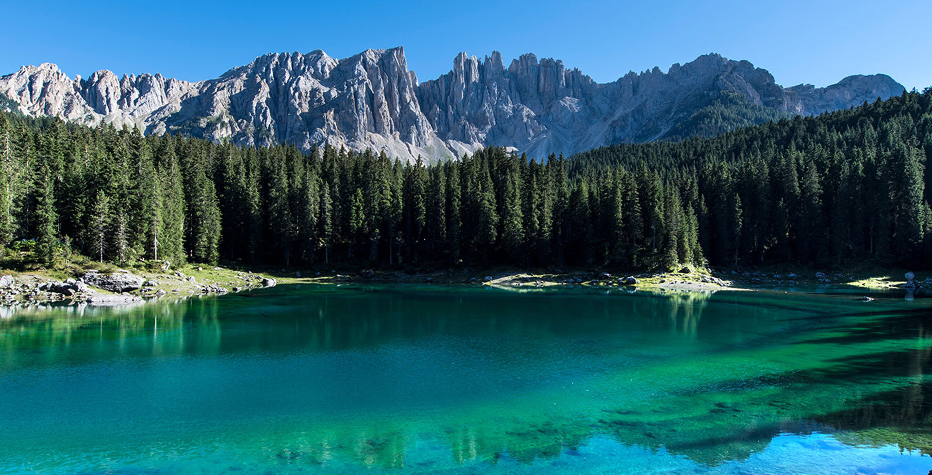 Karersee lake Dolomites UNESCO World Heritage