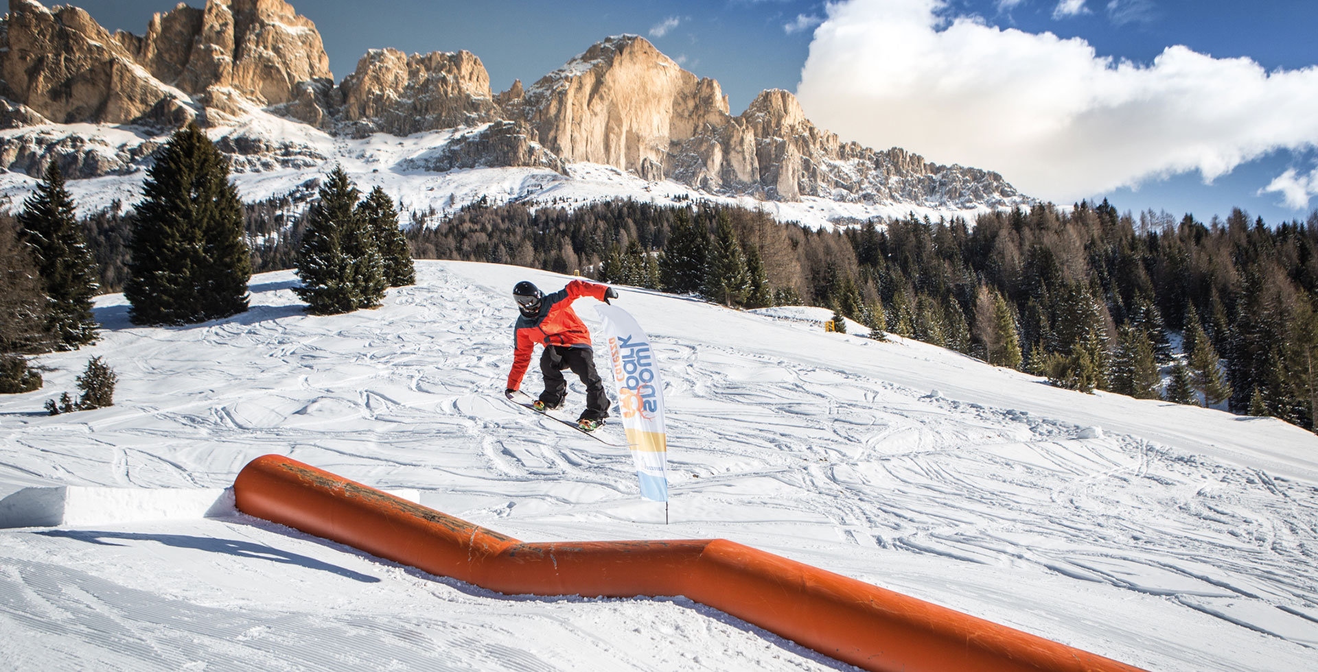 Carezza Ski Area  beneath the Catinaccio massif