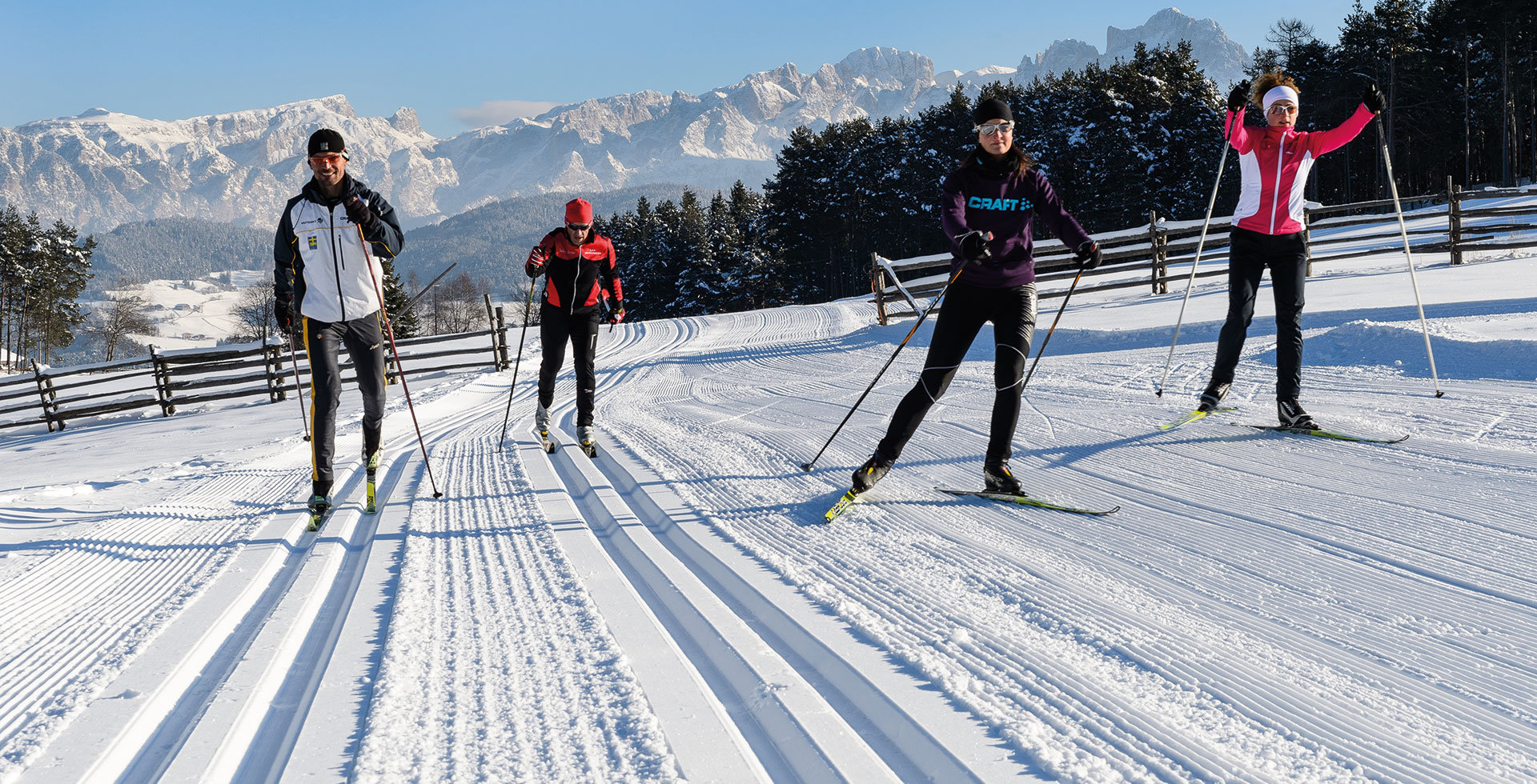Cross-country skiing Carezza